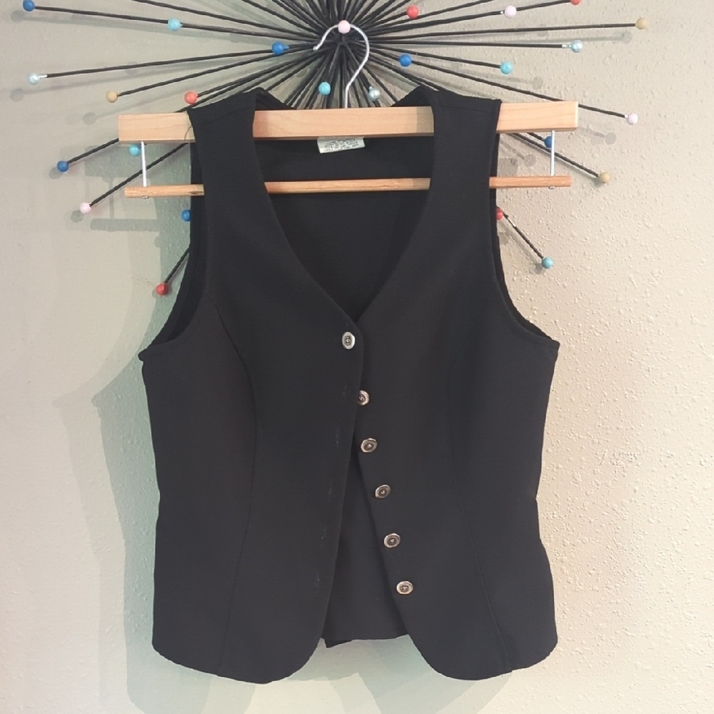 Y2K Vest Black Dark Cottagecore Grunge Academia Goth Preppy Layer VB Exclusive